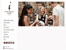 Tablet Screenshot of chocoholictours.com.au
